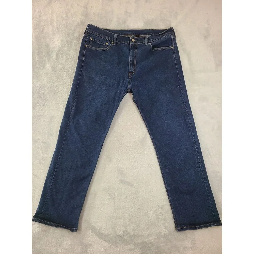 Levi's 505 Men's‎ 38x30 Blue Denim Regular Fit Dark Wash